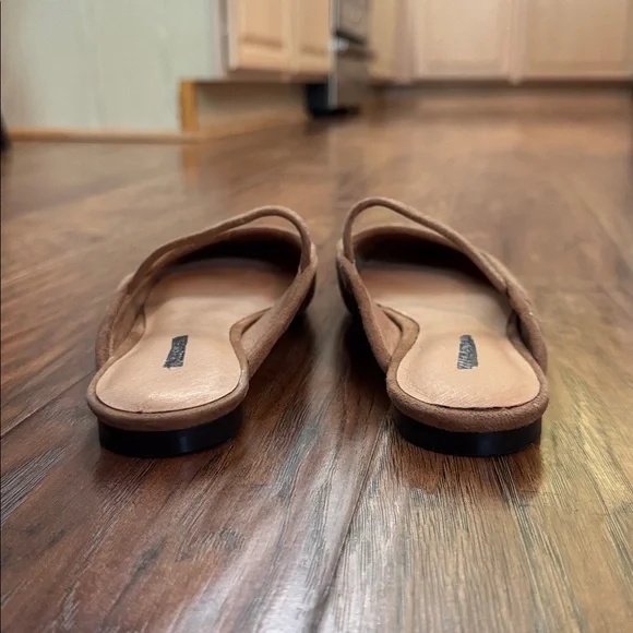 Madewell The Greta Woven Suede Ballet Flat Mule Warm Hickory Size 5.5 - Picture 6 of 10